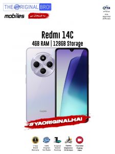 Redmi 14C - 4GB RAM - 128GB Storage - PTA Approved - 1 Year Warranty - Purple - The Original Bro Mobiles - TOB40